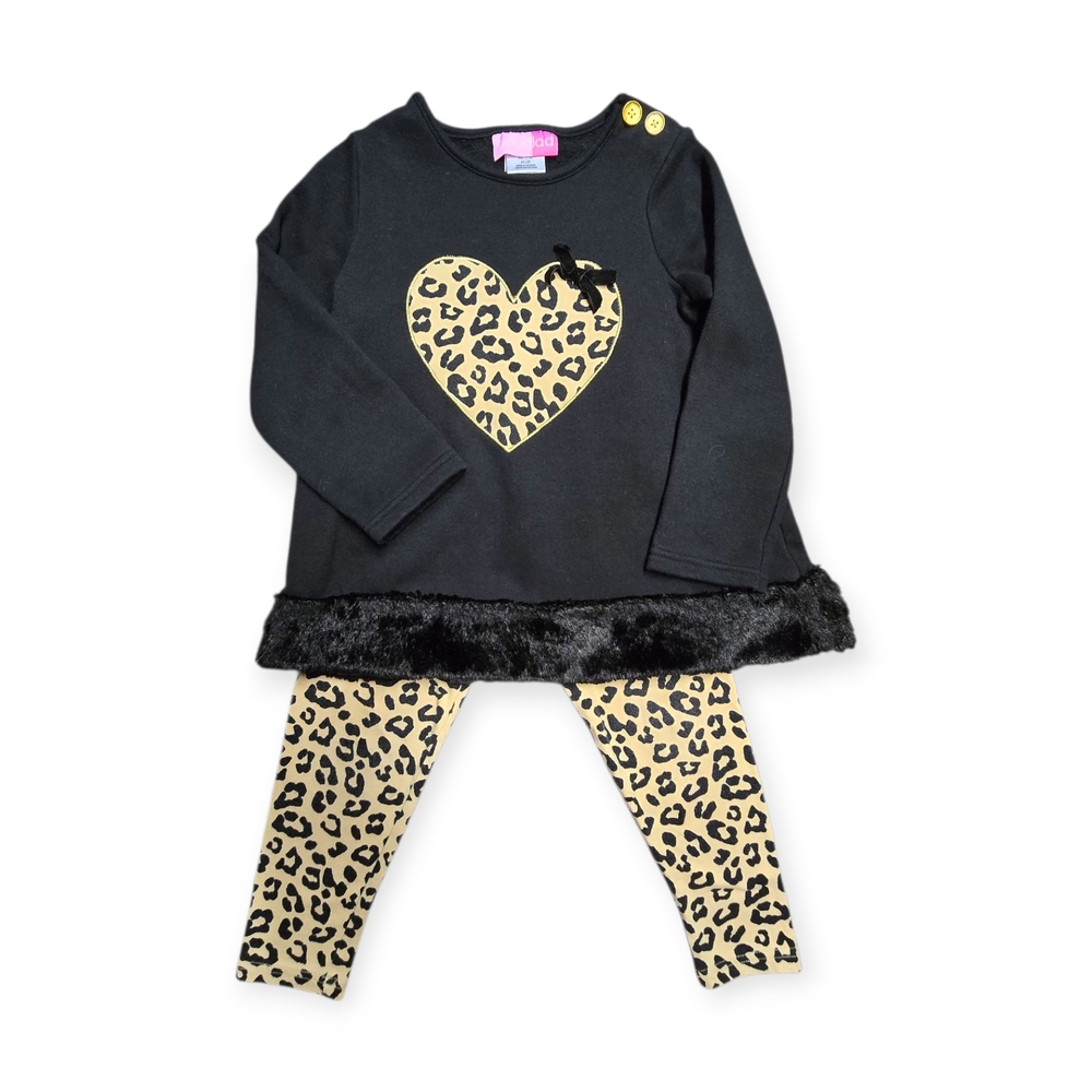 Good Lad Black and Leopard Toddler Set